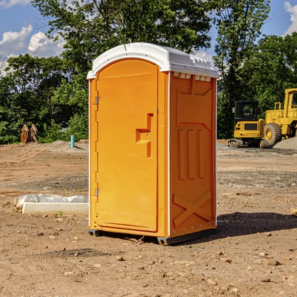 how often are the portable restrooms cleaned and serviced during a rental period in San Felipe Pueblo